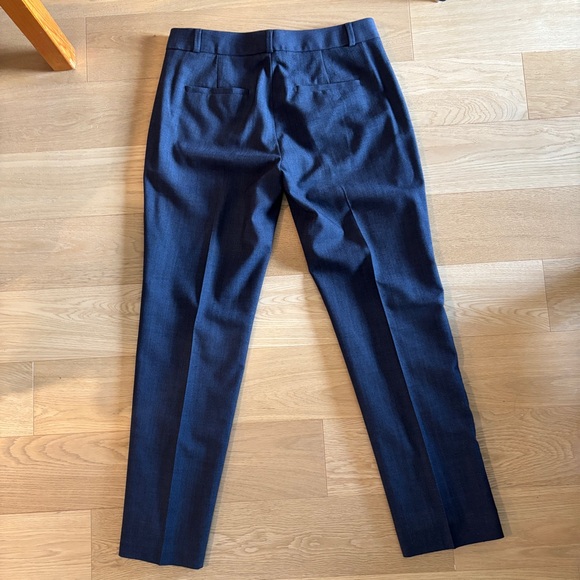 Banana Republic Lightweight Wool Navy Pants Ryan Slim Straight Size 4 Petite - Picture 3 of 7